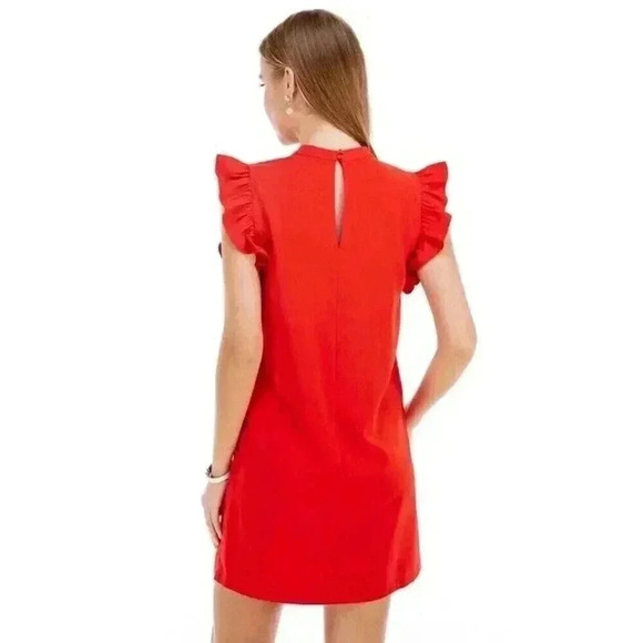 TCEC Shift Ruffle Sleeveless Mini Dress Red Business Casual. Small - Picture 1 of 8